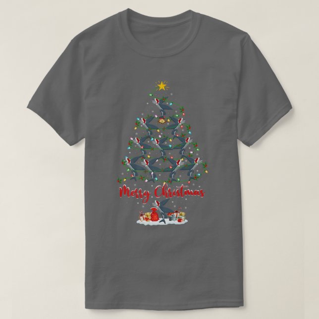 Fiske Älskare matchande tomten som flyger fisk Chr T Shirt (Design framsida)