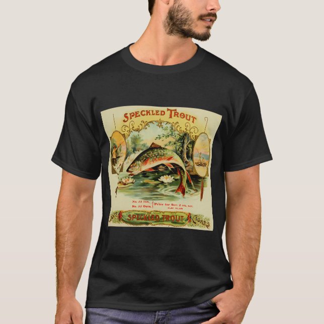 Fiske Amerikansk flagg Fiske T Shirt (Framsida)
