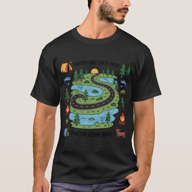 Fiske amerikansk flagga t shirt (Framsida)