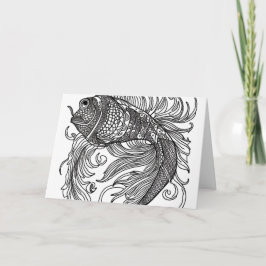 Fiske Ansikte Anteckningskort