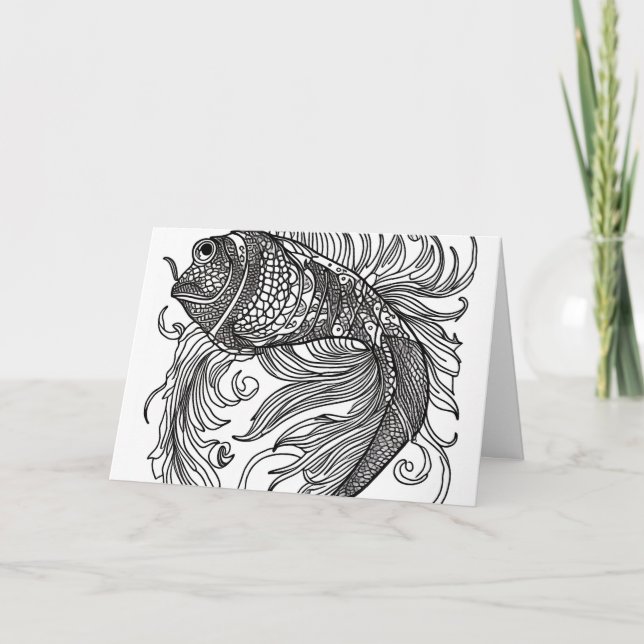 Fiske Ansikte Anteckningskort (Framsida)