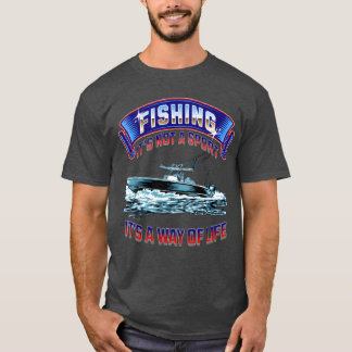 Fiske är inte en sport retro t shirt