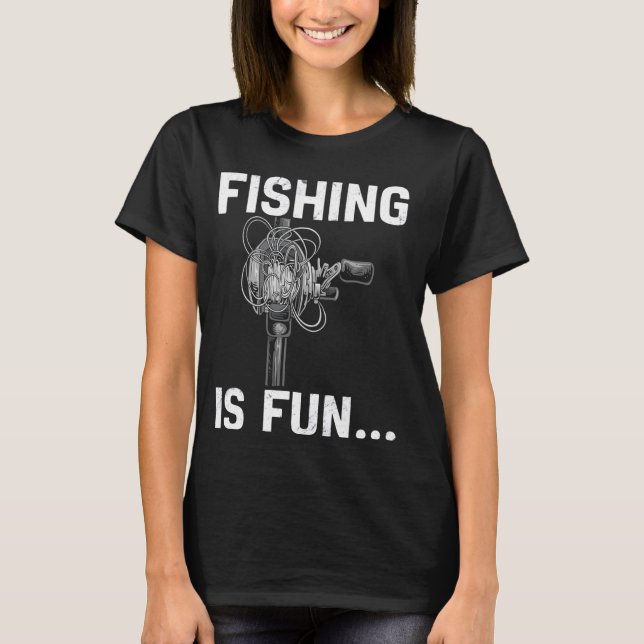 Fiske är kul Fågelbo Fisk T Shirt (Framsida)