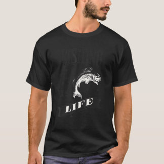Fiske Är Livet Fiske Utomhus Vintage Design T Shirt