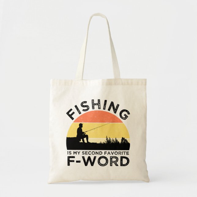 Fiske är min andra favorit F-Ord Tygkasse (Framsidan)