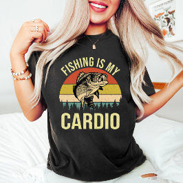 Fiske är min Cardio/vintage Fishing älskare Black T Shirt