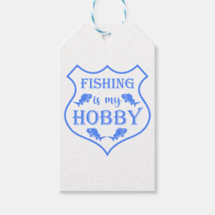 Fiske är min hobbysköld på vapensköld presentetikett