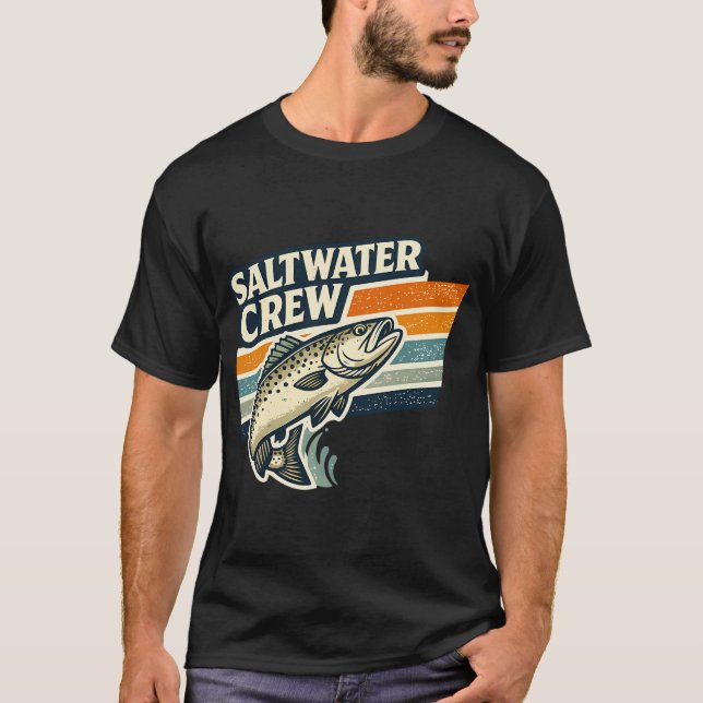 Fiske är min lycka â€“ Bassfiske Design. T Shirt (Framsida)