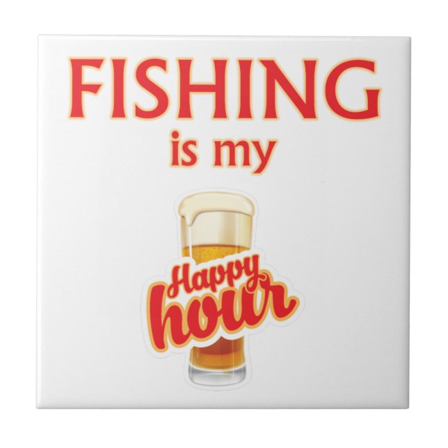 Fiske är min Lycklig-timme Kakelplatta (Framsidan)