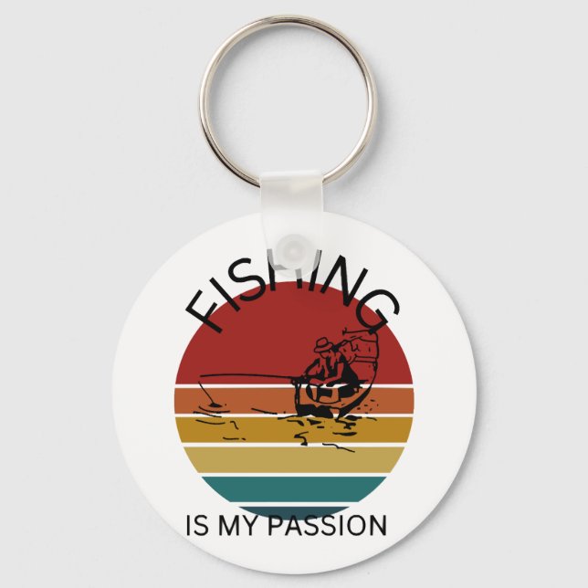 Fiske är min passion, fiske nyckelring (Framsida)