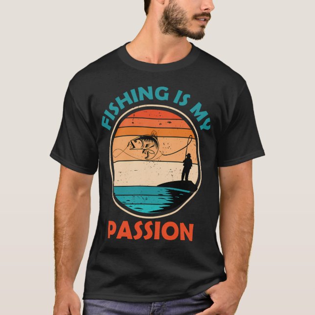 Fiske Är Min Passion T Shirt (Framsida)