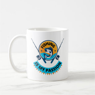 Fiske är min passion, vi går och fiskar T-Shirt Kaffemugg