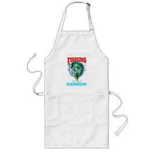 Fiske är min passion, Vintage Fishing Gift Idea Långt Förkläde