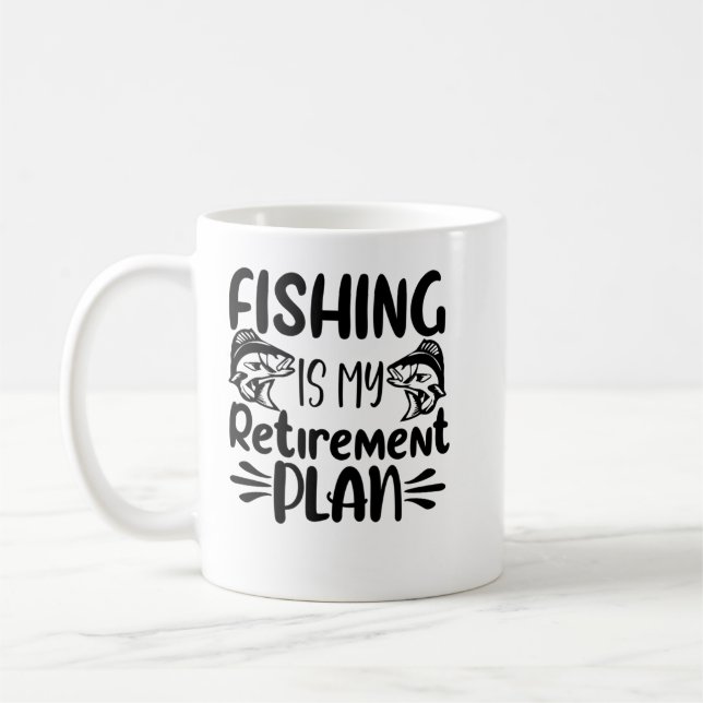 Fiske är min Pension-plan, det roliga fisket Älska Kaffemugg (Vänster)