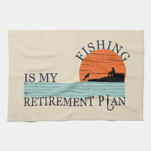 Fiske är min pension-plan kökshandduk