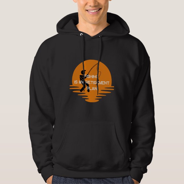Fiske är min Pension-plan Pension Hoodie (Framsida)