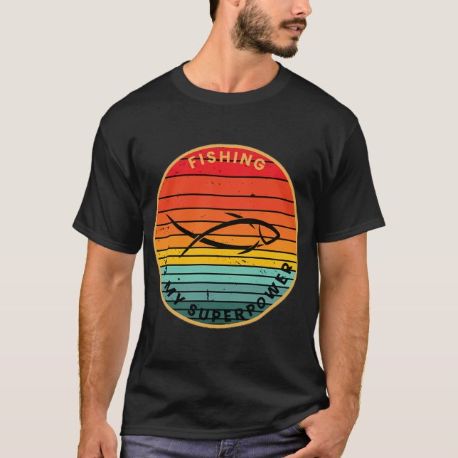 Fiske är min superkraft t shirt (Framsida)