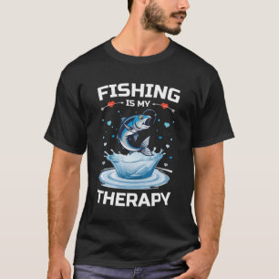 Fiske är min terapi, en fin fiskare, fiske t shirt