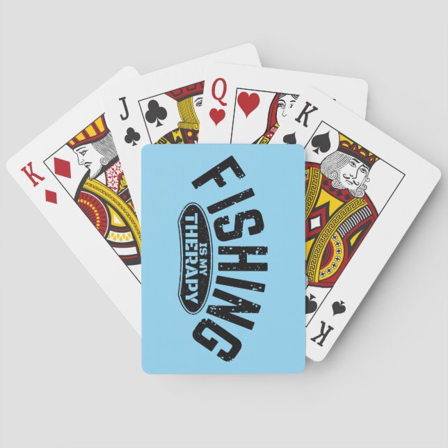 fiske är min terapi fiskare roliga presentidéer casinokort (Baksidan)