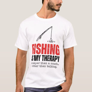 Fiske är min terapi Rolig fiskare present T-shirt