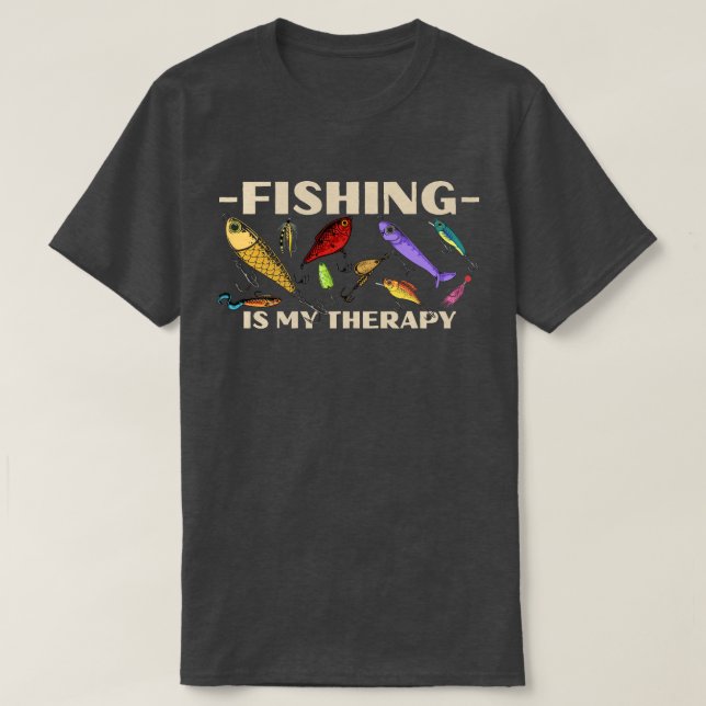 Fiske är min terapi t shirt (Design framsida)