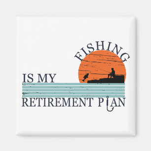 Fiske är min vintage i pension-planen magnet