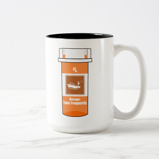 Fiske är mitt droger Två-Tonad mugg (Höger)