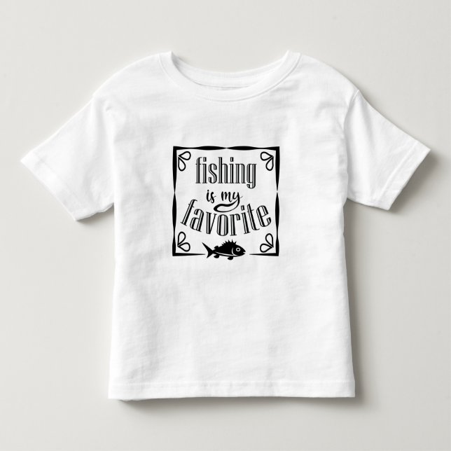Fiske är mitt favoritcitat t shirt (Framsida)