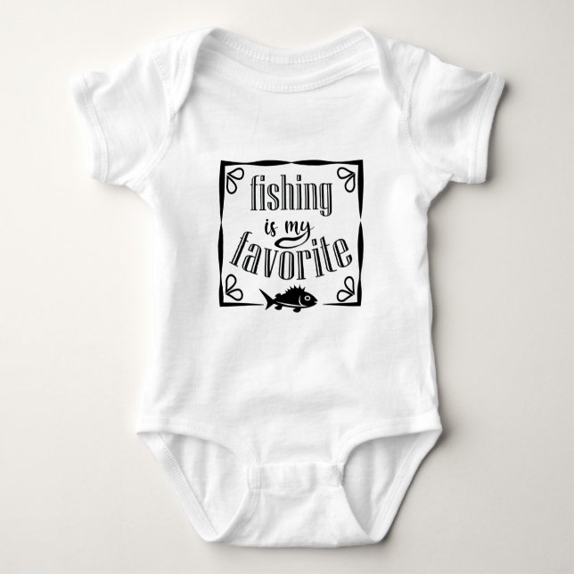 Fiske är mitt favoritcitat t shirt (Framsida)