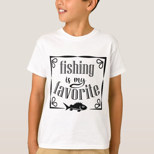 Fiske är mitt favoritcitat t shirt (Framsida)