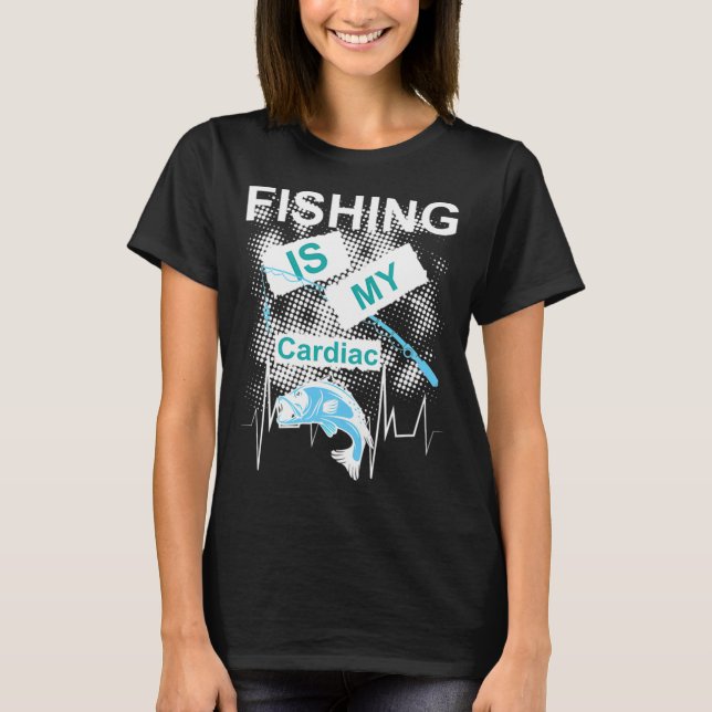 Fiske är mitt hjärta t shirt (Framsida)