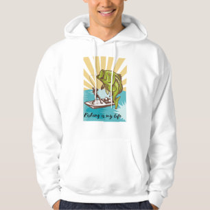 Fiske är mitt liv hoodie