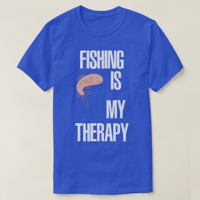 FISKE ÄR MITT TERAPISKA FISKE T SHIRT (Design framsida)