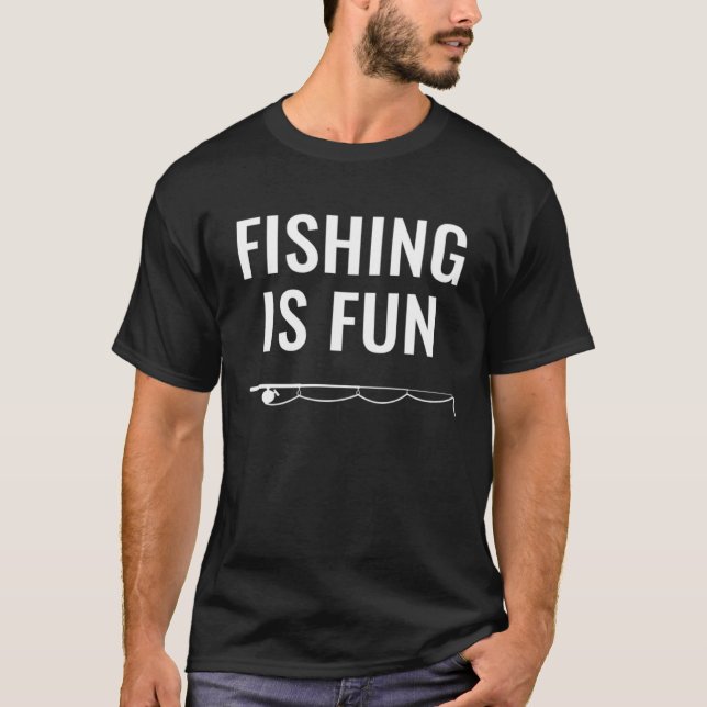 Fiske är Roligt Pullover Hoodie T Shirt (Framsida)