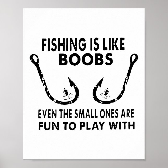 Fiske är som bröst även de små är roliga poster (Framsidan)