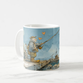 Fiske är som dejting – rolig fiskemug kaffemugg