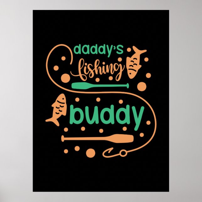 Fiske Art pappa Fisher Friends Poster (Framsidan)