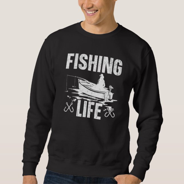 Fiske av fiskare lång ärmad tröja (Framsida)