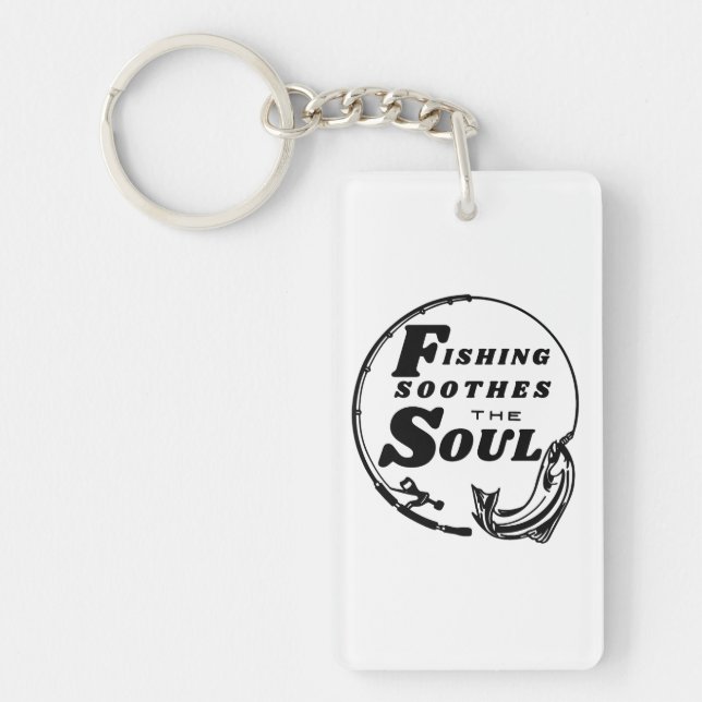 Fiske av sovar från Soul med cirkulär Rod Design Nyckelring (Framsidan)
