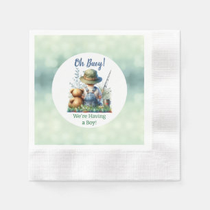 Fiske Baby och Nalle Baby Shower Pappersservett