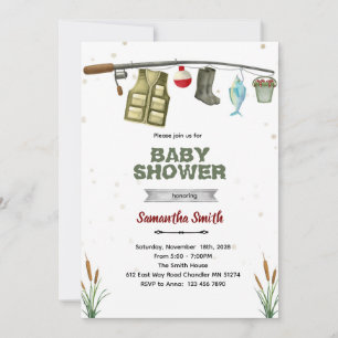 Fiske Baby Shower Inbjudan