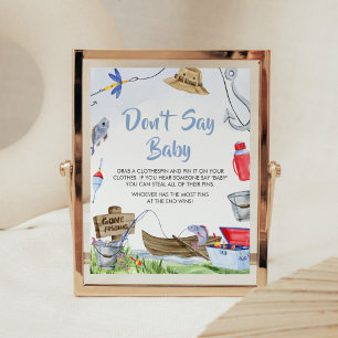 Fiske Babyskor Säg inte Baby Poster