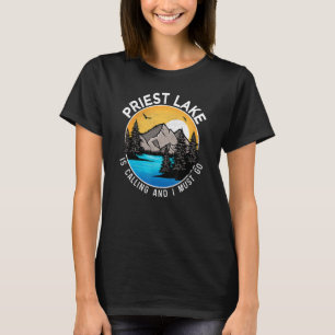 Fiske Båtliv Camping   Lakeview Priest Lake T Shirt