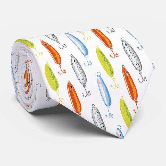 Fiske Beten Illustrerad Slips (Rullad)