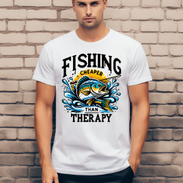 Fiske billigare än terapi t shirt