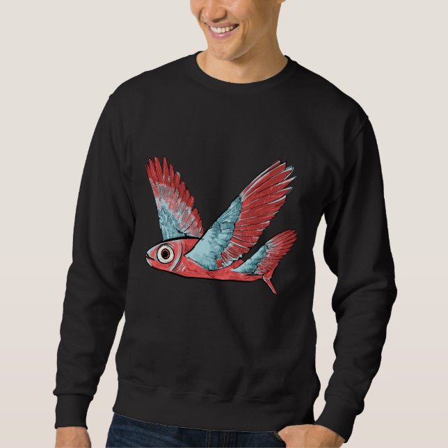 Fiske Birb Lång Ärmad Tröja (Framsida)