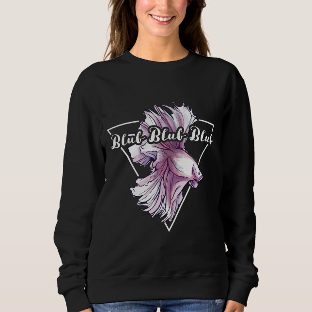 Fiske Blub Siamese Fighting Fish T Shirt (Framsida)