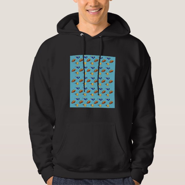 Fiske Blue Tang och kanin Fish Active Hoodie (Framsida)