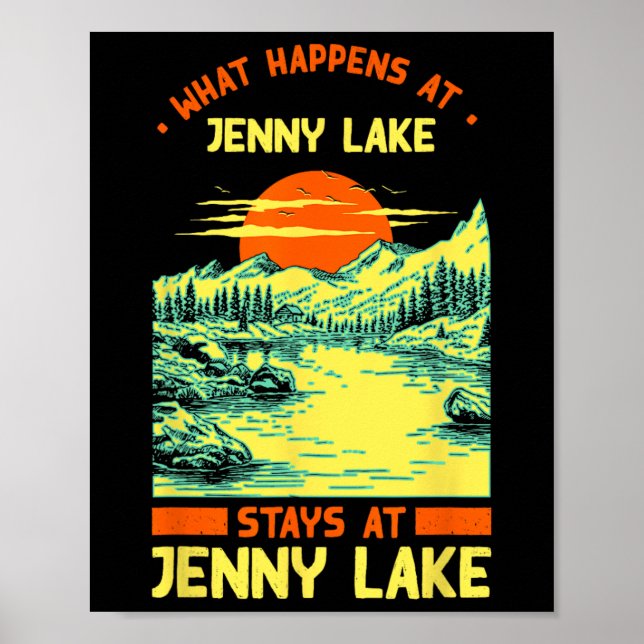 Fiske Boating Camping Sjö Vacation Jenny Sjö Poster (Framsidan)