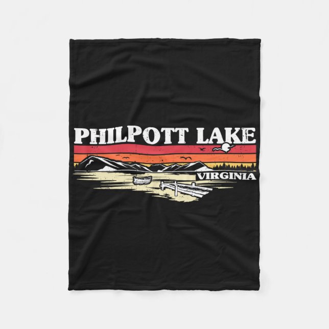 Fiske Boating Camping Sjö Vacation Philpott Lak Fleecefilt (Framsidan)